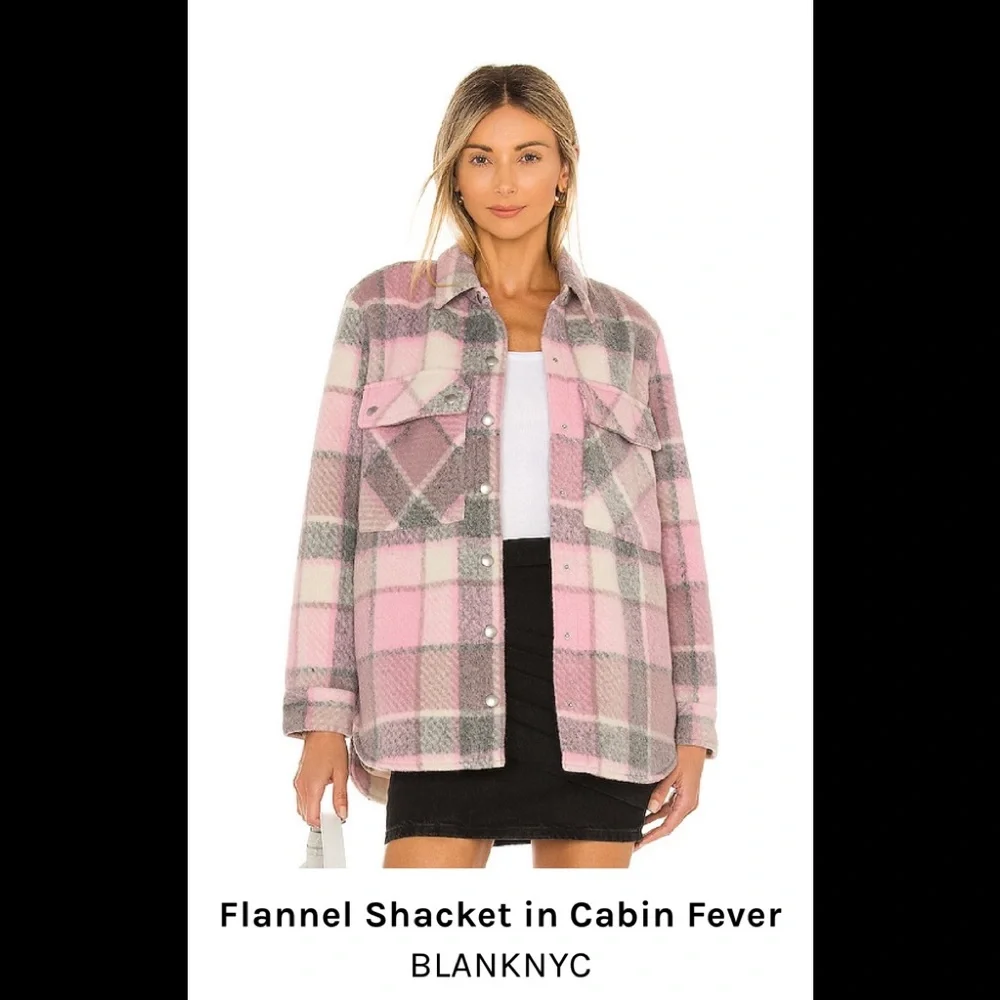 BLANKNYC Flannel Shacket in cabin fever - Picture 1 of 5
